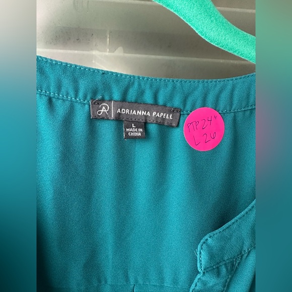 Adrianna Papell Women’s Teal Blouse - Picture 5 of 7